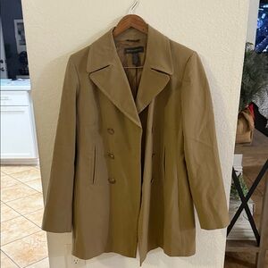 Banana Republic Khaki Double-Breasted Trench Coat